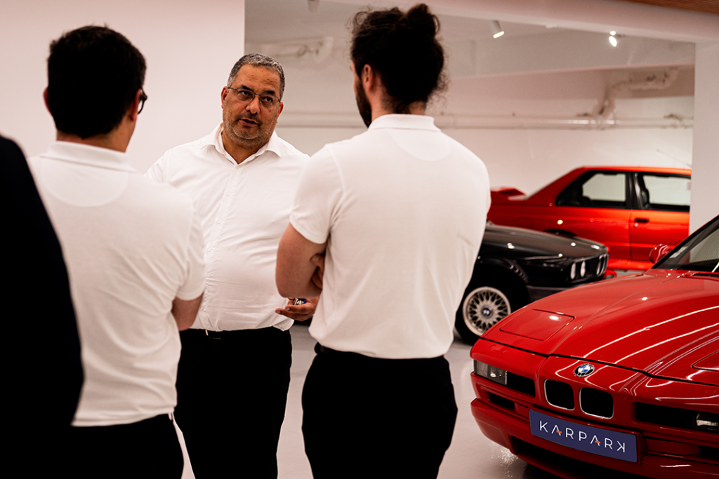 André dans les locaux Karpark